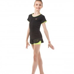 T-shirt SOLO size 38 (Black-Lime)