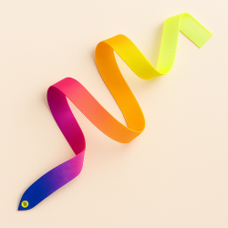 Chacott/Sasaki multicolor ribbon 5 or 6 m Alina