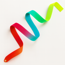 Chacott/Sasaki multicolor ribbon 5 or 6 m Amata