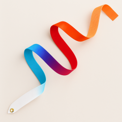 Chacott/Sasaki multicolor ribbon 5 or 6 m Astra