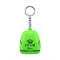 Mini rubber backpack key ring S.P.S.M. (Green)