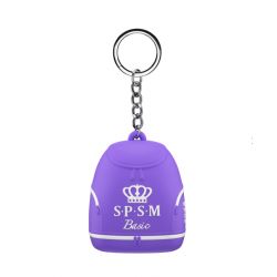 Mini rubber backpack key ring S.P.S.M. (Purple)